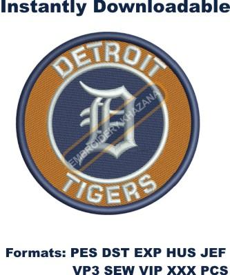 Tigers Michigan Logo Embroidery Design