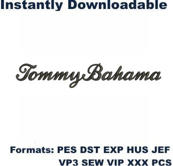Tommy Bahama Logo Embroidery Design