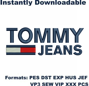 Tommy Jeans Logo Embroidery Designs