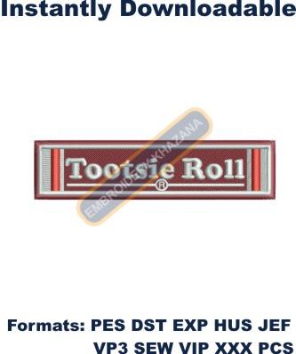Tootsie Roll Embroidery Design