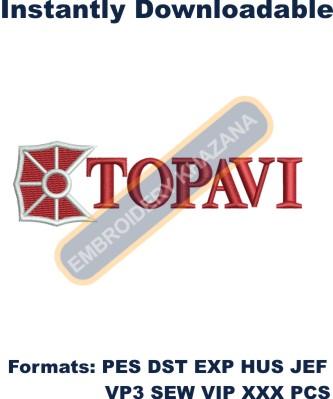 Topavi Logo Embroidery Design