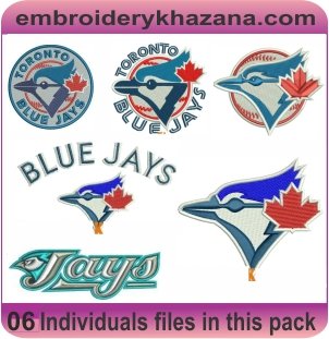 Toronto Blue Jays Embroidery Designs Bundle