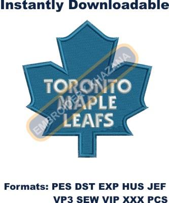 Toronto Maple Leafs Logo embroidery design