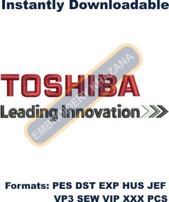 Toshiba Logo Embroidery Design