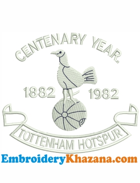 Tottenham Hotspur Centenary Logo Embroidery Design