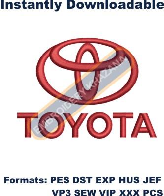 Toyota Car Logo Embroidery Design