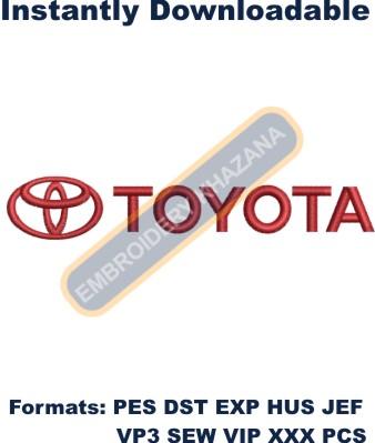 Toyota Logo Embroidery Design
