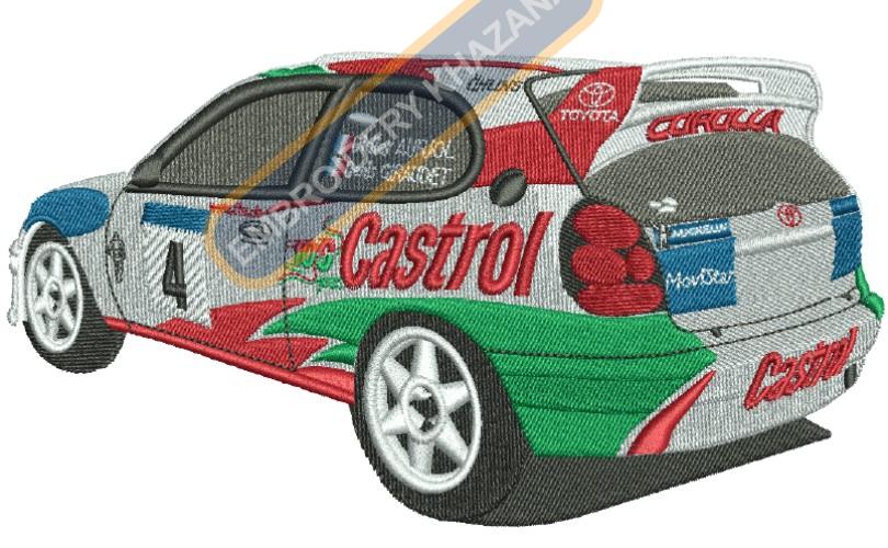 Toyota Racing Car Embroidery Design