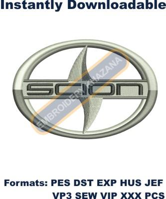 Toyota Scion Car Logo embroidery design