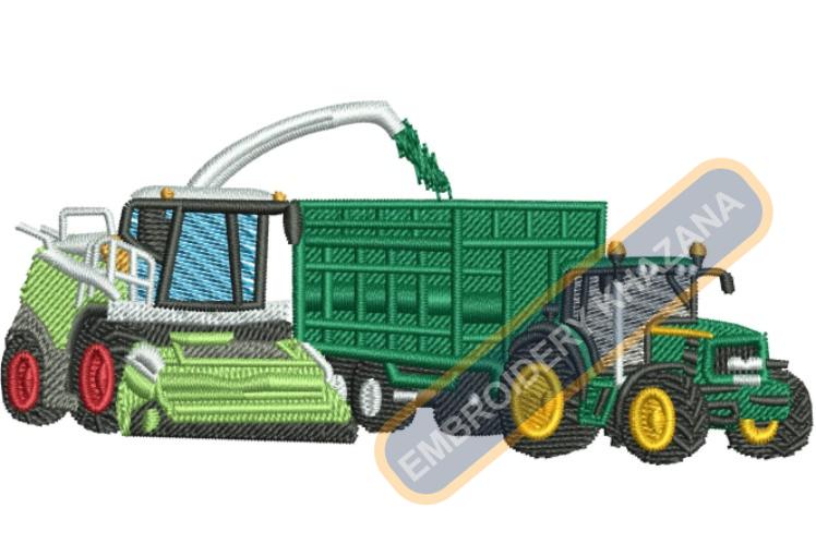 Tractor Embroidery Design