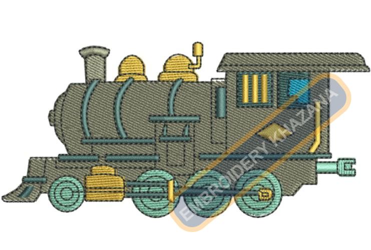 Train Engine Embroidery Design