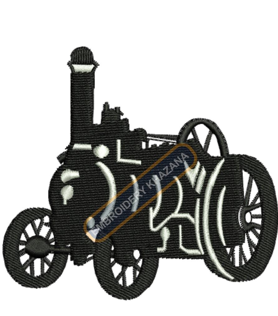 Train Engine Digital Embroidery Design