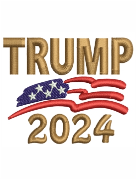 Trump Again 2024 Embroidery Design