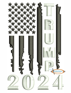 Trump Flag 2024 Embroidery Design