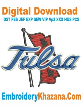 Tulsa Golden Hurricane Embroidery Design