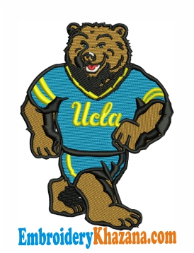 UCLA Bruins Football Logo Embroidery Design
