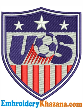 USA Soccer Team Logo Embroidery Design