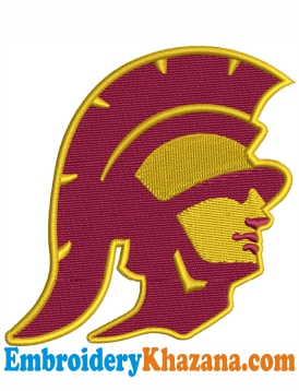 USC Trojans Football Embroidery Design