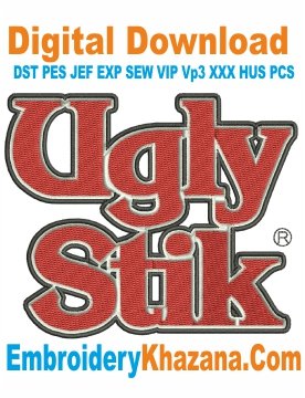 Ugly Stik Logo Embroidery Design
