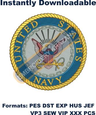 United States Navy Embroidery Design