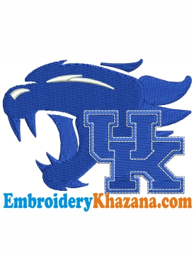 University of Kentucky UK Wildcat Embroidery Design