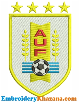 Premium Vector  Uruguay national flag football crest