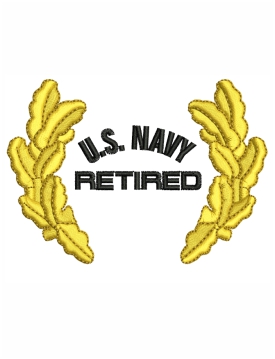 US Navy Retired Embroidery Design