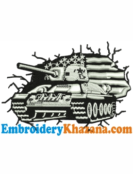 Us Smashing Tank Embroidery Design