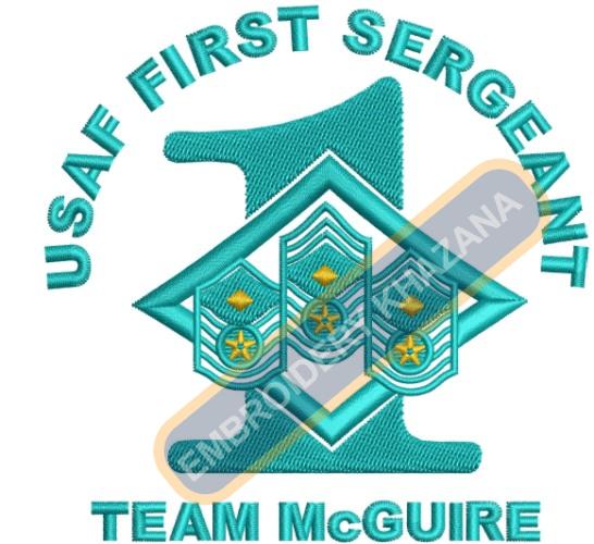 Usaf First Sergeant Embroidery Design