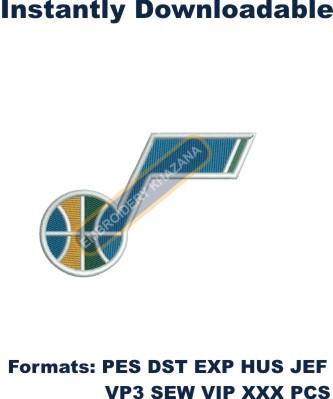 Utah Jazz Logo embroidery design