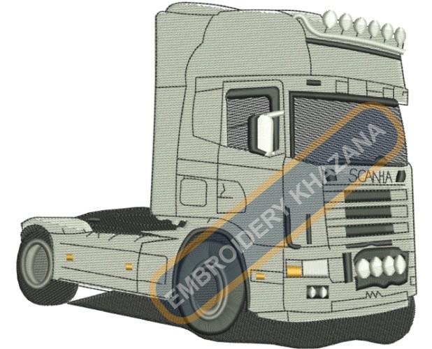 V8 Lorry Truck Embroidery Design