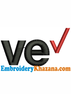 Verizon Logo Embroidery Design