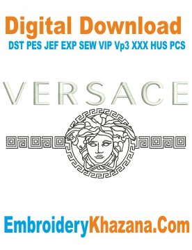 Logo Versace Embroidery Design