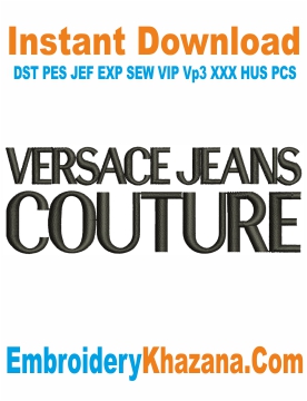 Versace Jeans Couture Logo Embroidery Design