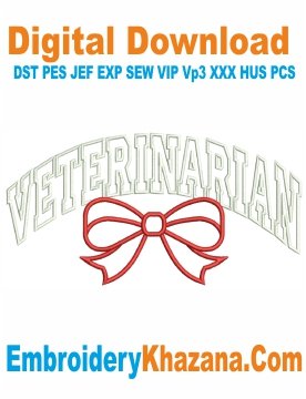 Veterinarian Applique Embroidery Design
