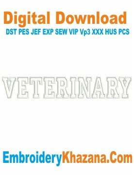 Veterinary Outline Embroidery Design