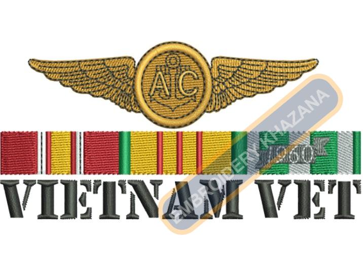 Vietnam Veteran Embroidery Design