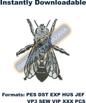 Vintage Bee Embroidery Design