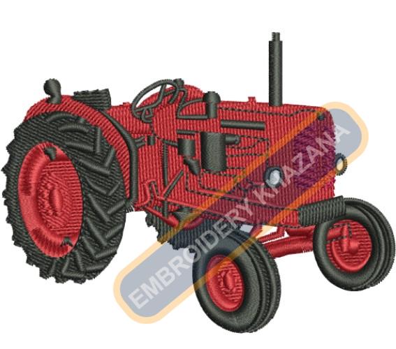 Vintage Tractor Embroidery Design