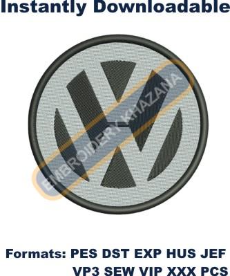 Volkswagen Car Logo Embroidery Design