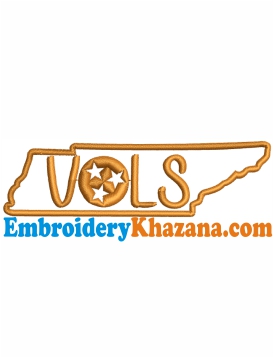 Vols Logo Embroidery Design
