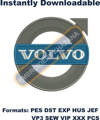 Volvo Car Logo Large Size Embroidery Design