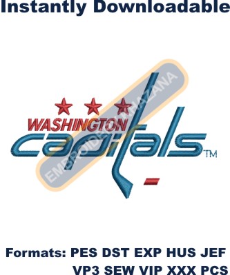 Washington Capitals logo embroidery design