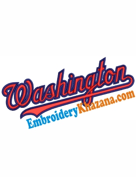 Washington Nationals Logo Embroidery Design