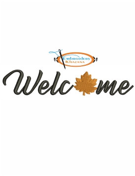 Welcome Fall Embroidery Design