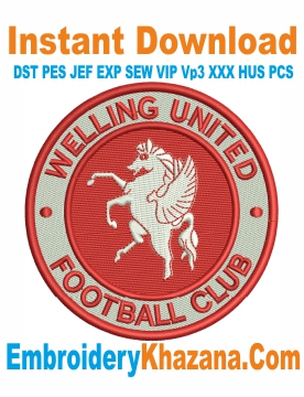 Welling United Fc Logo Embroidery Design