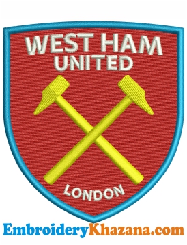 West Ham United Logo Embroidery Design
