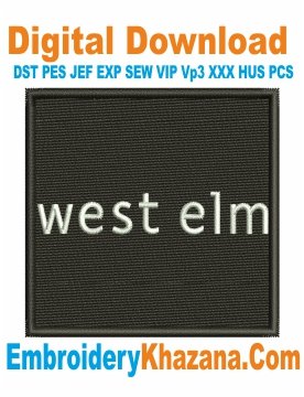 West Elm Logo Embroidery Design