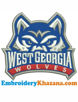 West Georgia Wolves Logo Embroidery Design