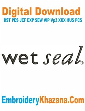 Wet Seal Embroidery Design
